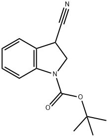 tert-Butyl 3-cyanoindoline-1-carboxylate Structural