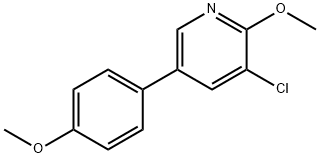 Pyridine, 3-chloro-2-methoxy-5-(4-methoxyphenyl)- Structural