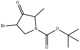tert-Butyl 4-bromo-2-methyl-3-oxopyrrolidine-1-carboxylate Structural