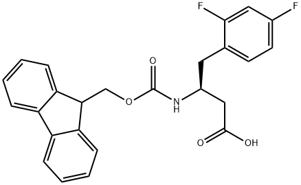 Fmoc-(S)-3-Amino-4-(2,4-Difluorophenyl)-butyric acid Structural