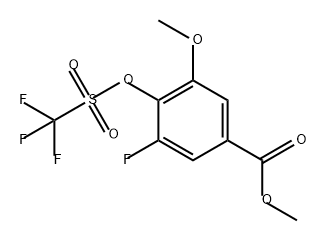 Benzoic acid, 3-fluoro-5-methoxy-4-[[(trifluoromethyl)sulfonyl]oxy]-, methyl ester Structural