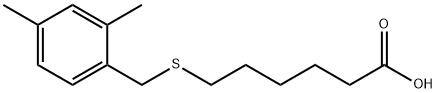 Hexanoic acid, 6-[[(2,4-dimethylphenyl)methyl]thio]- Structural