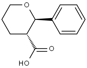 rac-(2R,3R)-2-phenyloxane-3-carboxylic acid, trans Structural