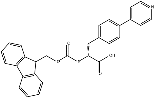 D-Phenylalanine, N-[(9H-fluoren-9-ylmethoxy)carbonyl]-4-(4-pyridinyl)- Structural