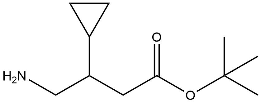 tert-butyl 4-amino-3-cyclopropylbutanoate Structural
