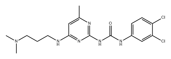 Urea, N-(3,4-dichlorophenyl)-N'-[4-[[3-(dimethylamino)propyl]amino]-6-methyl-2-pyrimidinyl]- Structural