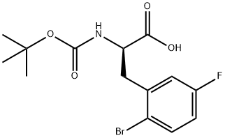 D-Phenylalanine, 2-bromo-N-[(1,1-dimethylethoxy)carbonyl]-5-fluoro- Structural