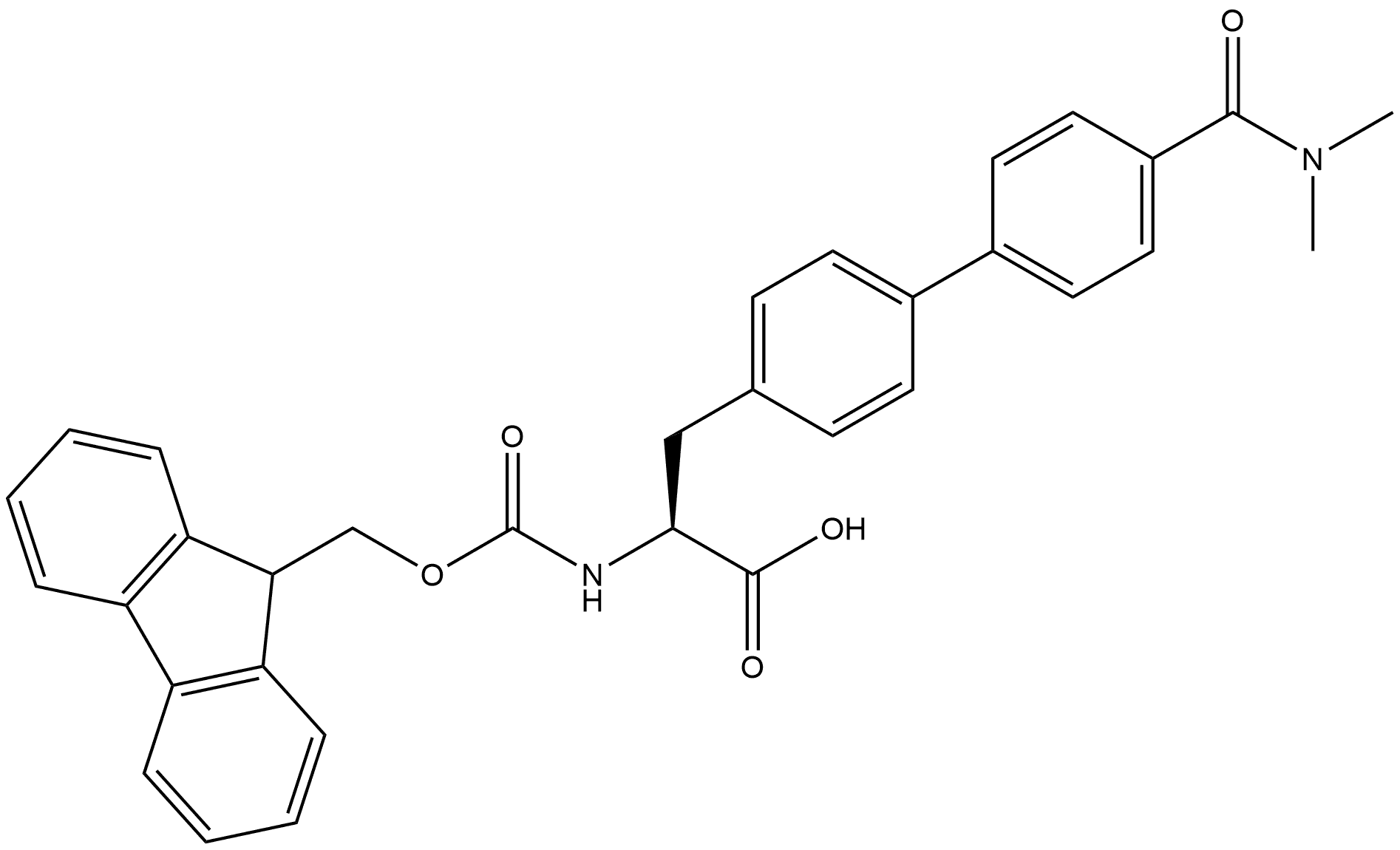 Fmoc-Bph4CONdm-OH Structural
