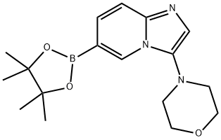 Imidazo[1,2-a]pyridine, 3-(4-morpholinyl)-6-(4,4,5,5-tetramethyl-1,3,2-dioxaborolan-2-yl)- Structural