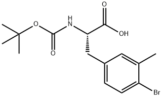L-Phenylalanine, 4-bromo-N-[(1,1-dimethylethoxy)carbonyl]-3-methyl- Structural