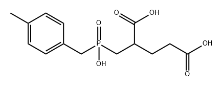 Pentanedioic acid, 2-[[hydroxy[(4-methylphenyl)methyl]phosphinyl]methyl]- Structural