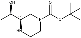 rel-1,1-Dimethylethyl (3R)-3-[(1R)-1-hydroxyethyl]-1-piperazinecarboxylate Structural