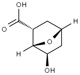 rac-(1S,2R,4R,6R)-6-hydroxy-7-oxabicyclo[2.2.1]heptane-2-carboxylic acid Structural