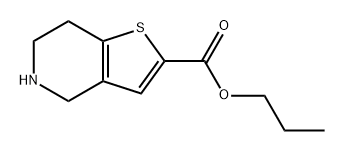 Thieno[3,2-c]pyridine-2-carboxylic acid, 4,5,6,7-tetrahydro-, propyl ester Structural