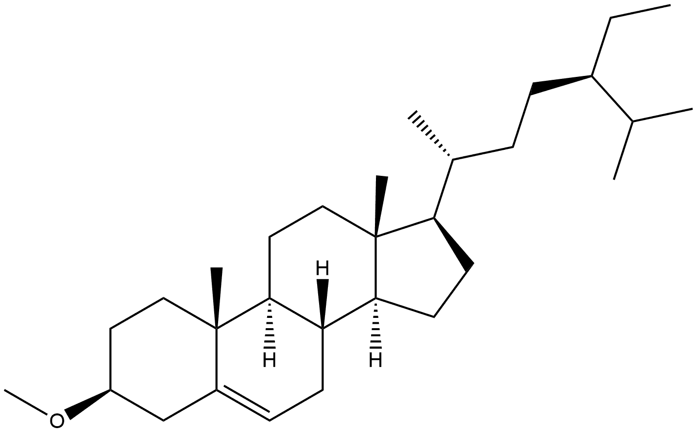 Stigmast-5-ene, 3-methoxy-, (3β)- Structural