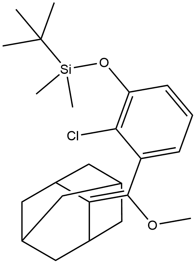 Tricyclo[3.3.1.13,7]decane, 2-[[2-chloro-3-[[(1,1-dimethylethyl)dimethylsilyl]oxy]phenyl]methoxymethylene]- Structural