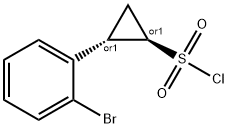 rac-(1R,2S)-2-(2-bromophenyl)cyclopropane-1-sulfonyl chloride, trans Structural