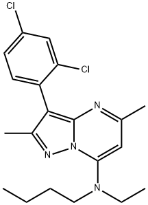N-Butyl-3-(2,4-dichlorophenyl)-N-ethyl-2,5-dimethylpyrazolo[1,5-a]pyrimidin-7-amine Structural