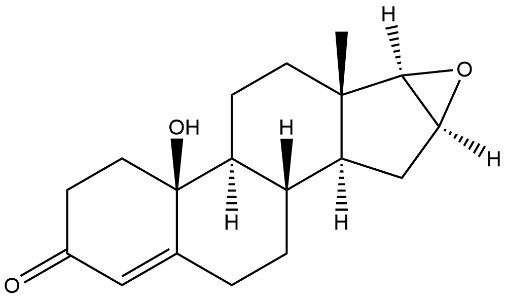 Estr-4-en-3-one, 16,17-epoxy-10-hydroxy-, (16α,17α)- Structural
