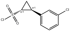 rac-(1R,2S)-2-(3-chlorophenyl)cyclopropane-1-sulfonyl chloride Structural