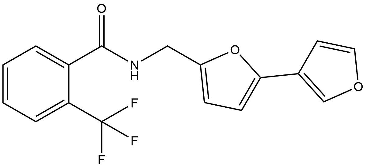 N-([2,3′-Bifuran]-5-ylmethyl)-2-(trifluoromethyl)benzamide Structural