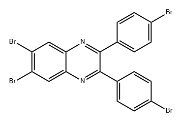 Quinoxaline, 6,7-dibromo-2,3-bis(4-bromophenyl)- Structural