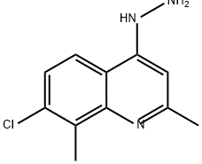 Quinoline, 7-chloro-4-hydrazinyl-2,8-dimethyl- Structural