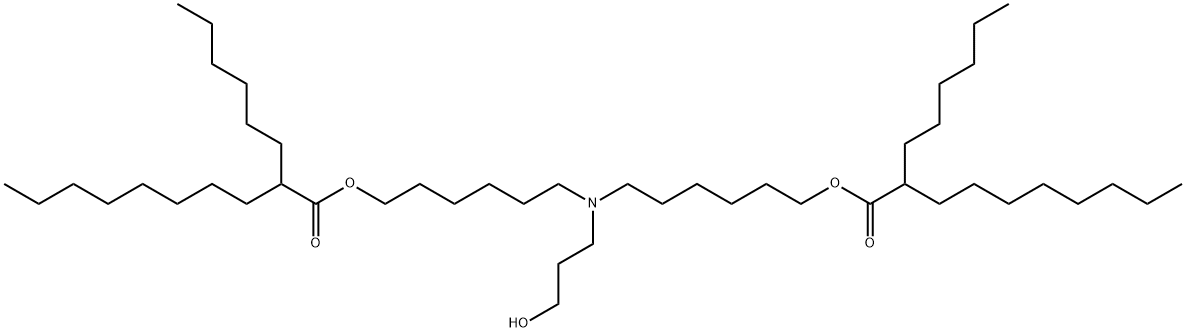 Decanoic acid, 2-hexyl-, 1,1'-[[(3-hydroxypropyl)imino]di-6,1-hexanediyl] ester Structural