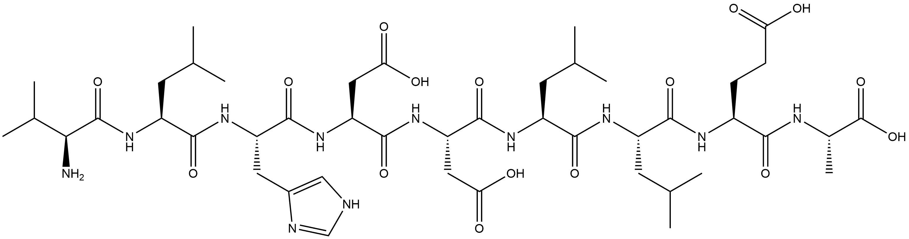H-Val-Leu-His-Asp-Asp-Leu-Leu-Glu-Ala-OH Structural