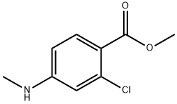 Benzoic acid, 2-chloro-4-(methylamino)-, methyl ester Structural