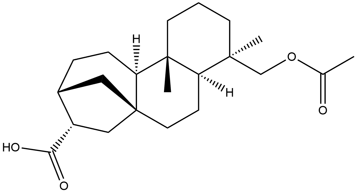 Kauran-17-oic acid, 18-(acetyloxy)-, (4α)- Structural