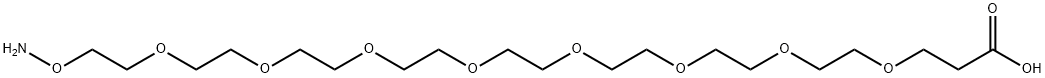Aminooxy-PEG8-acid Structural