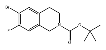 tert-butyl 6-bromo-7-fluoro-3,4-dihydroisoquinoline-2(1H)-carboxylate Structural