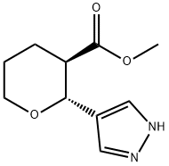rac-methyl (2R,3R)-2-(1H-pyrazol-4-yl)oxane-3-carboxylate, trans Structural
