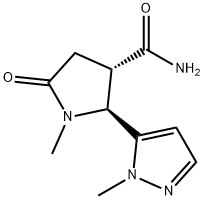 rac-(2R,3R)-1-methyl-2-(1-methyl-1H-pyrazol-5-yl)-5-oxopyrrolidine-3-carboxamide, trans Structural