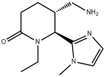 rac-(5R,6S)-5-(aminomethyl)-1-ethyl-6-(1-methyl-1H-imidazol-2-yl)piperidin-2-one, trans Structural