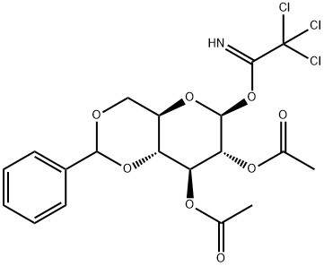 D-Glucopyranose, 4,6-O-[(R)-phenylmethylene]-, 2,3-diacetate 1-(2,2,2-trichloroethanimidate) Structural