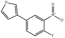 Furan, 3-(4-fluoro-3-nitrophenyl)- Structural
