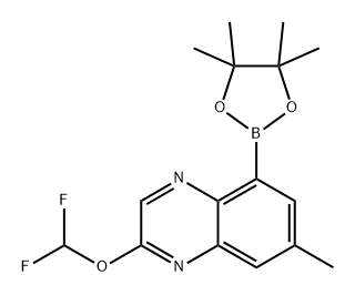 Quinoxaline, 2-(difluoromethoxy)-7-methyl-5-(4,4,5,5-tetramethyl-1,3,2-dioxaborolan-2-yl)- Structural