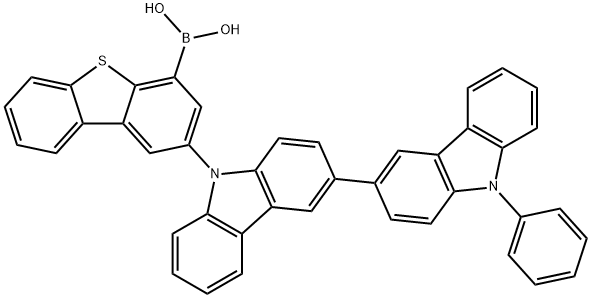 Boronic acid, B-[2-(9'-phenyl[3,3'-bi-9H-carbazol]-9-yl)-4-dibenzothienyl]- Structural