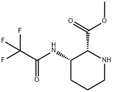 rac-methyl (2r,3s)-3-(trifluoroacetamido)piperidine-2-carboxylate Structural