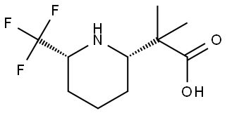 rac-2-methyl-2-[(2R,6S)-6-(trifluoromethyl)piperidin-2-yl]propanoic acid, cis Structural