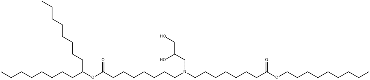 Octanoic acid, 8-[(2,3-dihydroxypropyl)[8-(nonyloxy)-8-oxooctyl]amino]-, 1-octylnonyl ester Structural