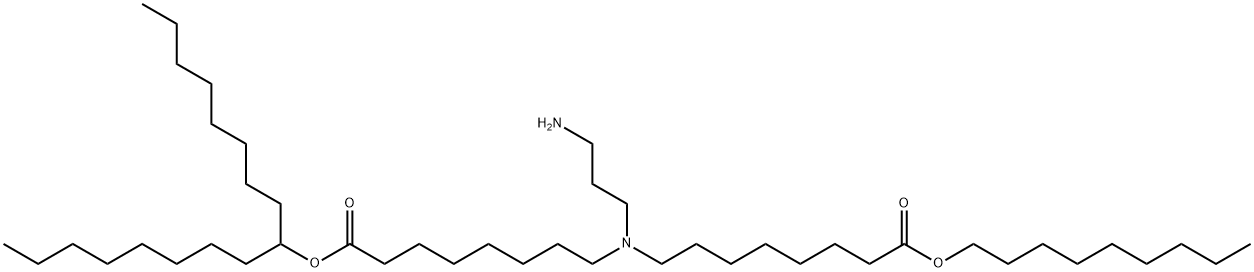 Octanoic acid, 8-[(3-aminopropyl)[8-(nonyloxy)-8-oxooctyl]amino]-, 1-octylnonyl ester Structural