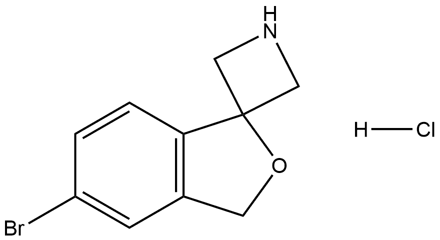 Spiro[azetidine-3,1′(3′H)-isobenzofuran], 5′-bromo-, hydrochloride (1:1) Structural
