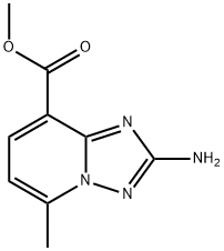 methyl 2-amino-5-methyl-[1,2,4]triazolo[1,5-a]pyridine-8-carboxylate Structural