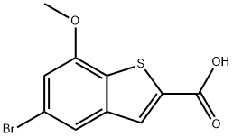 Benzo[b]thiophene-2-carboxylic acid, 5-bromo-7-methoxy- Structural
