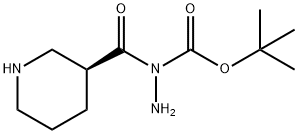 Hydrazinecarboxylic acid, 1-[(3S)-3-piperidinylcarbonyl]-, 1,1-dimethylethyl ester Structural