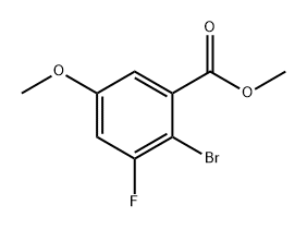 Benzoic acid, 2-bromo-3-fluoro-5-methoxy-, methyl ester Structural