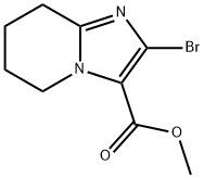 Imidazo[1,2-a]pyridine-3-carboxylic acid, 2-bromo-5,6,7,8-tetrahydro-, methyl ester Structural